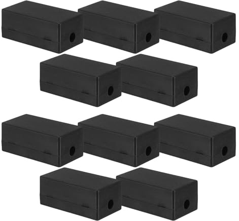 SAFIGLE Lot de 10 Boîtes de Jonction Électriques en Plastique Noir 48X26X20 MM Boîtier Étanche pour Câbles LED Petite Boîte de Dérivation pour Projets de Câblage Intérieur et Extérieur
