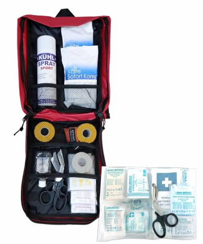 Erste-Hilfe-Rucksack S1 PLUS nach aktueller DIN 13157 + Sport-Ausstattung