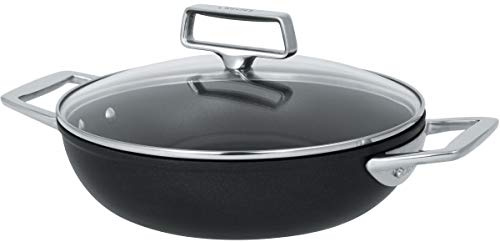 Cristel S2A28CPFAE SAUTEUSE 28 CM Castel Pro 2 ANSES ULTRALU Forge IND REVETUE EXCELISS + COUV