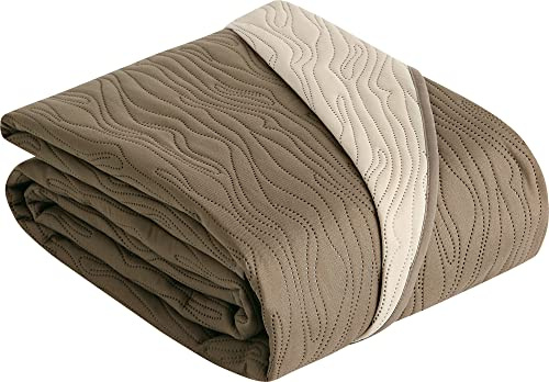 Erwin Müller Sessel- und Sofaschoner Polyester braun/Creme Größe 50x200 cm