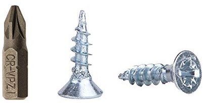 Holzschrauben aus verzinktem Stahl, 3,5 x 10 mm, Pozi-Drive Kopfschrauben, Befestigungselemente, Senkkopf, Spanplattenschrauben (200 Stück)