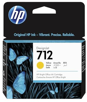 HP 712 Gelb, Original Druckerpatrone | Tinte für DesignJet T650, T630, T250, T230, 29 ml (3ED69A)