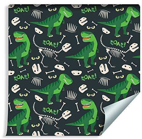 Wallepic Tapete 10m Vlies Tapete Dinosaurier Kinder Vorgeschichte Vliestapete 1000x53cm Wand Tapete Wohnzimmer Kinderzimmer Moderne Wanddeko Wand Dekoration