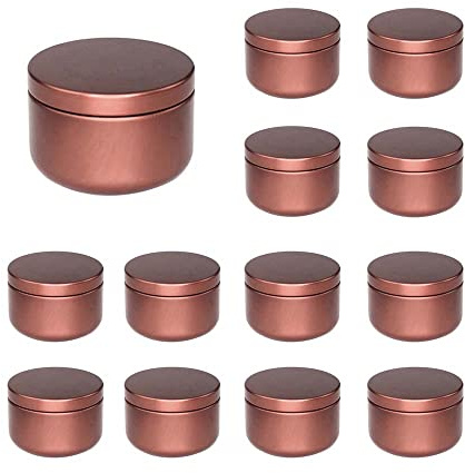 20 Stück dunkelbraune Aluminium-Kerzen, 50 ml, DIY-Behälter, nachfüllbare Aufbewahrungsgläser für Kerzenherstellung, Teeaufbewahrung, Geschenk, Kaffee Bea
