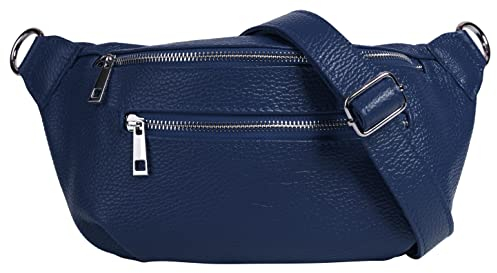 Samantha Look Gürteltasche Echt Leder Damen 021852 Made in Italy, Bauchtasche, Crossbody Hüfttasche, Hüftgürtel aus Leder
