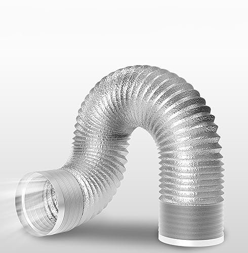 Condotto D'aria Flessibile Ø 80/100/110/120/150/160/170/180/200mm Per Cappa Da Cucina Condizionatore D'aria Aspiratore Asciugatrice Tubo Di Scarico Semirigido Condotti Di Ventilazione Con 2 Morsetti (