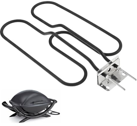 bowarepro 66631/65621 Ersatzteil Heizelemente für Weber Elektrogrill, Kompatibel mit Weber Q140, Q1400 Grill, Grillheizelemente Weber, Rostfreie Stähle Heizspirale, 230V, 2200W