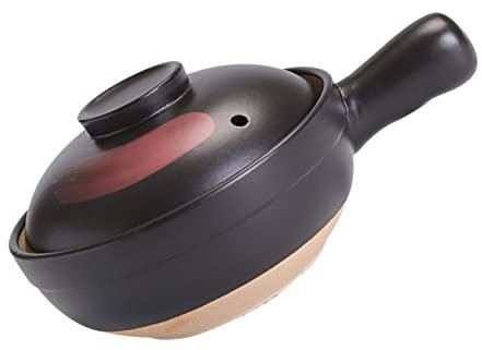 TOPBATHY Casserole Terre Cuite Pour Cuisson Pot De Soupe Familial Avec Poignée Pour Mijoter Et Préparer Divers Plats Avec Motifs Rouges