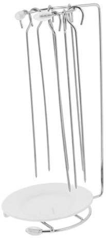 ABOOFAN Support à Brochettes Acier Inoxydable Pour Barbecue Avec Pics Et Supports Pour Grillades Ustensiles De Cuisine