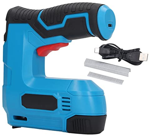 Agrafeuse électrique, kit d'agrafeuse sans fil, portable domestique alimenté par batterie électrique au lithium pour le bois, pour l'artisanat, le bricolage, la décoration