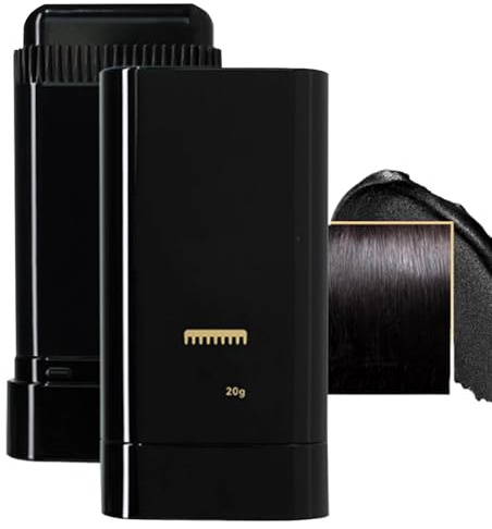 Safe and Convenient Comb Hair Dye, 2 in 1 Instant Black Hair Colour Stick with Comb Applicator,Sweat-Proof Hair Dye Stick for Gray Hair Coverage,Portable Hair Concealer for Women & Men (Black, 01#)