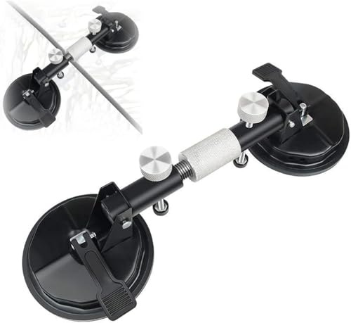 Upgrade Suction Cup Heavy Duty Aluminum Vacuum Glass Puller,Laminate Floor Fixer Tool,Heavy Duty Aluminum Vacuum Fool Suction Cup Tool,Adjustable Floor Fixer T-ool for Vinyl Plank Flooring