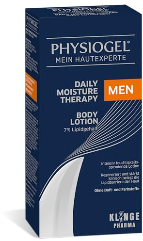 PHYSIOGEL Daily Moisture Therapy Body Lotion MEN, 200ml | Intensiv feuchtigkeitsspendend, stärkt die Hautbarriere, reduziert Spannungsgefühle, ohne Duftstoffe