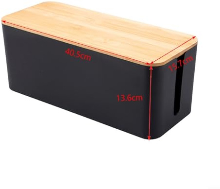 Opatiny Kabelbox verdeckt Verlängerungsblöcke, elektrische Kabel, 3 Größen, Kabelbox mit Belüftung und kindersicherem Design, passend für alle Steckdosenleisten für Wohnzimmer/Büro/Schreibtisch (40,5