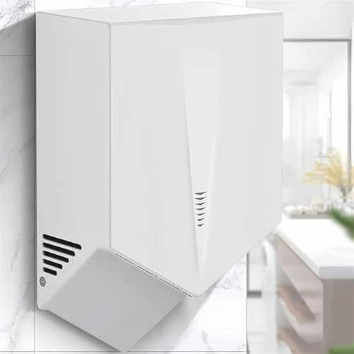 TUPOSTAR Asciugamani Elettrico, Dispositivo Automatico A Induzione da 1500 W Ad Asciugatura Rapida, Asciugatura Rapida in 6-10 Secondi, Montaggio A Parete per Bagni,Bianca
