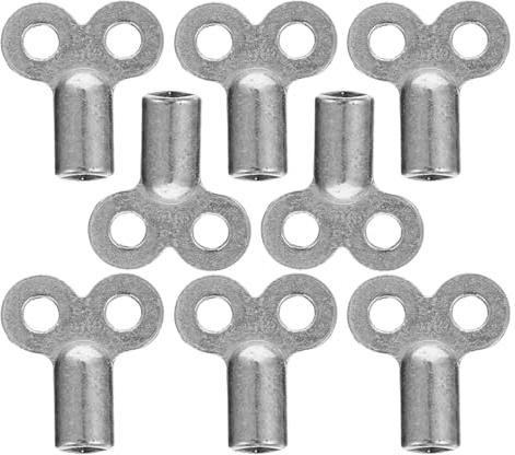 Healeved 8Pcs Extended Radiator Bleed Keys Set with Square 5×5Mm Hole, Universal Radiator Air Vent and Gas Valve Utility Keys for Heating System Maintenance