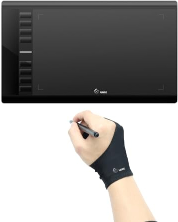 UGEE M708 V3 Tableta Gráfica de Dibujo y 1 Guante de Artista gráfico