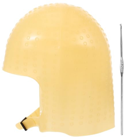 TOVINANNA Set 1 Cuffia per Tingere i Chioma in Silicone Riutilizzabile Cappello per Colorare Chioma Professionale Delicato Sul Capelluto Marrone