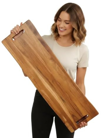 Tabla de Servir XXL 91,5 cm Madera de Acacia – Quesos y Charcutería