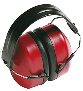 Amig - Auriculares Plegables Rojos Protectores Auditivos de Atenuación para Nivel de Ruido Medio - Alto · 30 dB. - Muy Cómodos, Adecuados para Uso Profesional o Doméstico