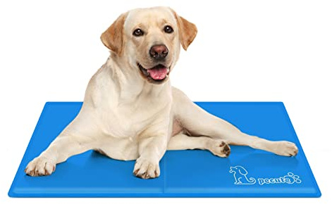 Pecute Tapis Rafraichissant Chien Plus Durable Mise à Niveau Tissu Oxford+PVC d'épaisseur 0.4mm Tapis de Refroidissement Automatique pour Animaux de Compagnie