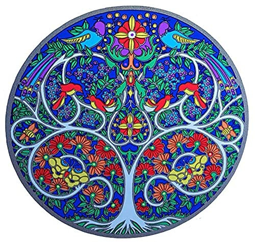 Fenster Mandala, Selbstklebend, sehr leuchtstark, Verschiedene Varianten (14cm Durchmesser, Baum des Lebens)