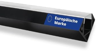 INNOVATE LED Eckprofil 2m 1 Stück Schwarz-Milchig inkl. LED Diffusor 18mm | LED Eckprofil für 11mm LED Streifen 2m I LED Alu Profil V förmig 2m Möbel I Alu Winkelprofil Indirekte Beleuchtung Wohnzimmer