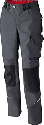 BP Comfort Plus 1803-720-5332 Arbeitshose - Gummizug im Rücken - Bundfalten - Normale Passform - Größe: 50n - Farbe: dunkelgrau/schwarz