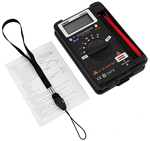 Akozon Digital Multimeter Autoranging with Multimeter Probes, AN8203 Digital Multimeter AC/DC Voltmeter-Ohm Meter-Diode/Transistor Test-LCD Display-4000 Counts