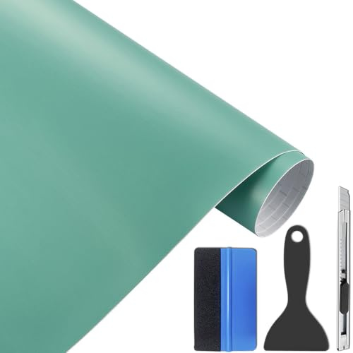 NewL Película Adhesiva de Vinilo Mate para liberación de Aire, para Uso en Exteriores, Incluye Herramientas de instalación (Azul, 30cm x 150cm) | Acabado metalizado mate suave, herramienta incluida, anti-burbujas, flexible y extensible, para coches, motos y muebles