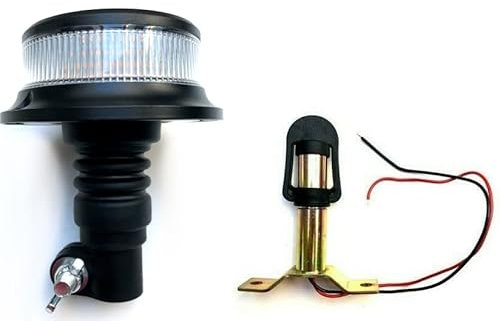 MelTruck® Luz de advertencia giratoria, 18 ledes, 3 patrones de parpadeo, con tubo de montaje en T