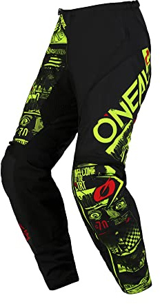 O'NEAL Element Pants Attack V23 Pantalones, Neón/Negro, 34 para Hombre
