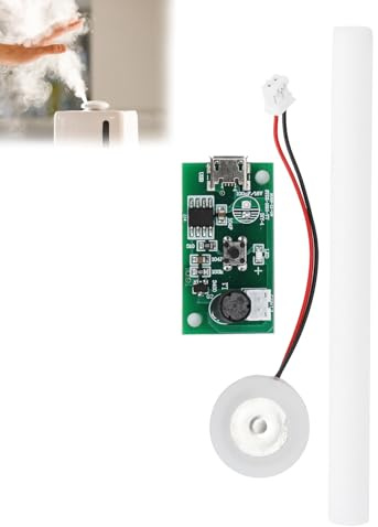 humidificador de atomizador ultrasónico USB de 5 V Placa de atomización Kit de placa de circuito Controlador con interruptor de sincronización Acces, Placa de atomización de 740 orificios de 5 μM,