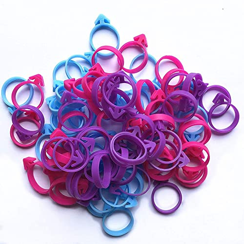 100 cravatte per sac à poche in silicone, riutilizzabili, per sac à poche, decorazione per torte e pasticceria, include 5 colori. Adatto per cupcake, biscotti e pasticceria (colori misti)