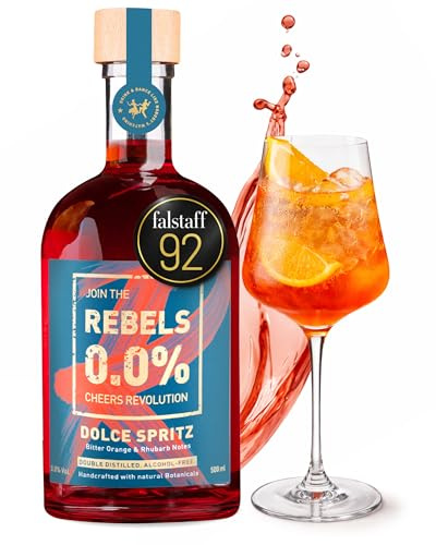 REBELS 0.0% Dolce Spritz - Alkoholfreier Spritz | Doppelt destilliert für intensives Aroma - Preisgekrönter Geschmack - Vegan - Ausgewählte Botanicals - 500 ml