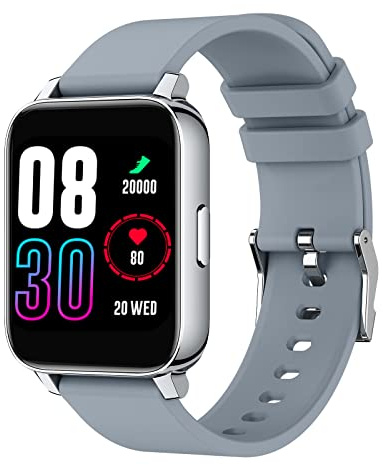MicLee Women's Men's 1.69 Inch Touch Colour Display Smartwatch Heart Rate Monitor Sleep Monitor Bracelet Fitness Tracker Pedometer Watch Sports Watch Compatible iOS Android Waterproof IP67 Bluetooth