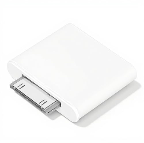 Adaptador Bluetooth de 30 Pines, Adaptador Inalámbrico de Dongle de Sonido Bluetooth para Conferencias en Casa, Transmisor Receptor de Audio Adaptador Bluetooth (Blanco)
