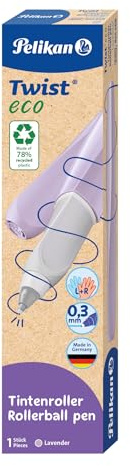 Pelikan Tintenroller Twist eco, universell für Rechts- und Linkshänder, Lavender, 1 Stück