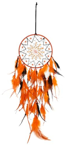 IMIKEYA Attrapeurs De Rêves Pendentifs Attrape-Rêves Indiens pour Décoration Murale Orange