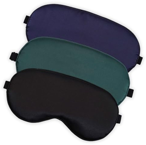 SYEYCW 3 Pezzi Mascherina per Dormire Antiluce, Maschera Notte Occhi per Dormire con Cinturino Elastico Regolabile per Bambini, Donna e Uomo, per Riposo Notturno, Viaggi, Pisolino, Meditazione