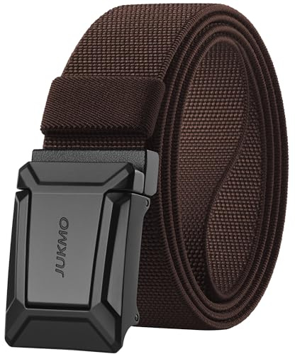 JUKMO Taktischer Stretchgürtel für Männer, Militär Arbeit Rigger Wandern,3,8cm elastische Nylon Web Ratsche Schnellspanner Gürtel in Geschenkbox
