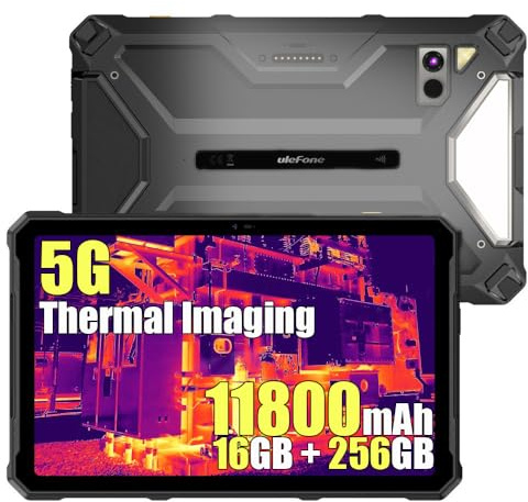 Ulefone Armor PAD 4 Ultra Thermal Version 5G Outdoor Tablet Android 15, 16GB+256GB/2TB, 10.36 FHD+, Wärmebildkamera+50MP, 11800mAh, 2 Lautsprecher, IP68 Wasserdicht, 4G LTE/5G WiFi/OTG/GPS/NFC/FM