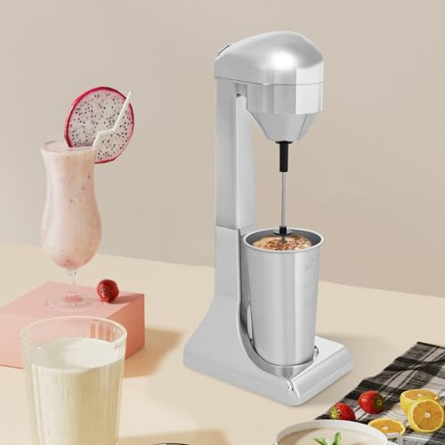 MEELRYD Milkshake Maker, Mixeur de boisson Blender électrique 500 ml Gobelet – 100 W 2 vitesses 1500 tr/min Fitness Protéines Drinks Smoothies Milkshakes Cocktails