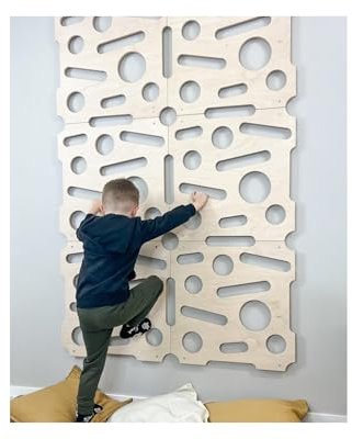 Kletterwandpaneele für Kinder – Baltisches Birkensperrholz, glatt geschliffen, sicher und umweltfreundlich, DIY Indoor Kletterwand für Kinder, unbeschichtet & natürliches Finish