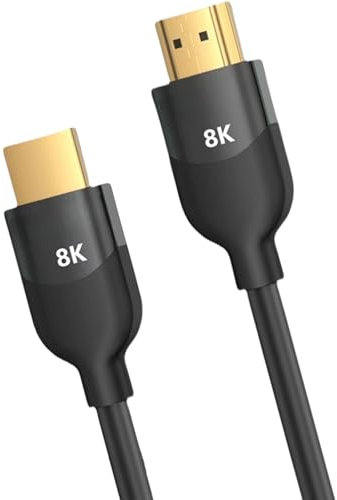 Rudiaoa 2.1 HDTV-Port-Videokabel, 8K/60Hz, 4K120Hz, 48 Gbit/s, schnelle Übertragung, verbessert Gaming für Laptop, HDTVs