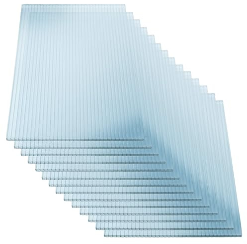 Vivodo Piastre per serra, 10 pezzi, pannelli alveolari, 8 mm, piastre per serra, 605 x 1210 mm