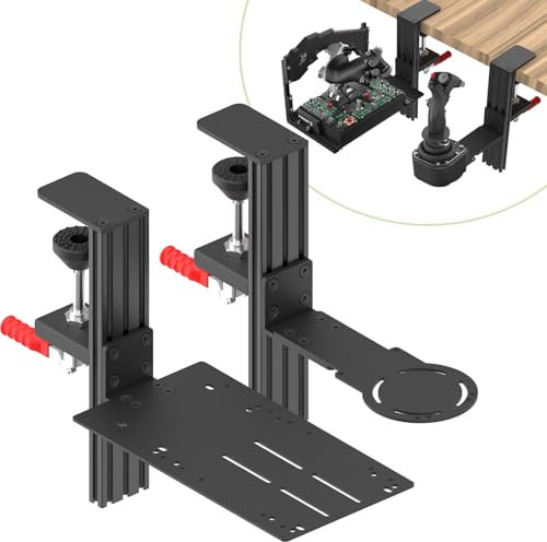 BUJ table mount for joystick, throttle and HOTAS Compatible with Thrustmaster Warthog, Winwing Orion HOTAS, VKB STECS Standard/Mini Plus, VKB Gunfighter, VPC T-50cm3, VPC Joystick