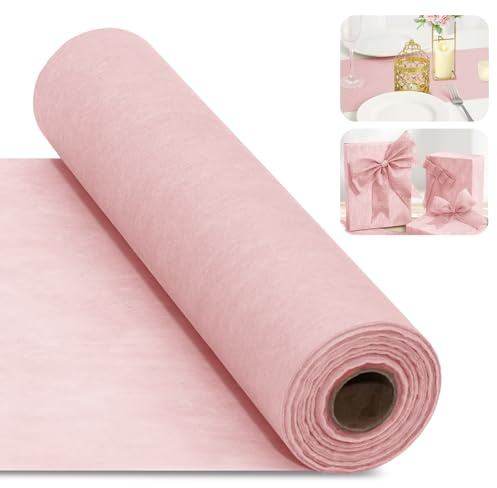 Vlies Tischläufer Rosa Cinnani 30 cm X 25 m Vlies tischläufer Rolle Rosa tischläufer Modern, Tischdeko, Partydeko FüR Geburtstag, Hochzeit, Festliche Dekoration