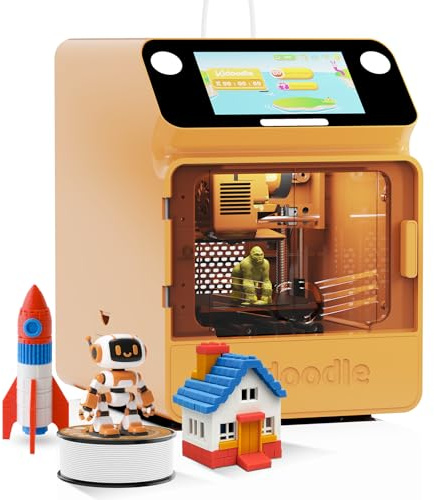 Mini 3D Drucker Kinder, Safe for Children, Toy 3D Printer, STEM Learning Mate, Wi-Fi & App Control, Weekly Update Toy Library, Touch Screen, Mini Size, Easy Setting/One Click to Print