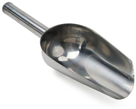 Pala para hielo 2 palas for hielo y dulces, herramientas de metal acero inoxidable for el hogar, cocina, harina(9x28x13cm)